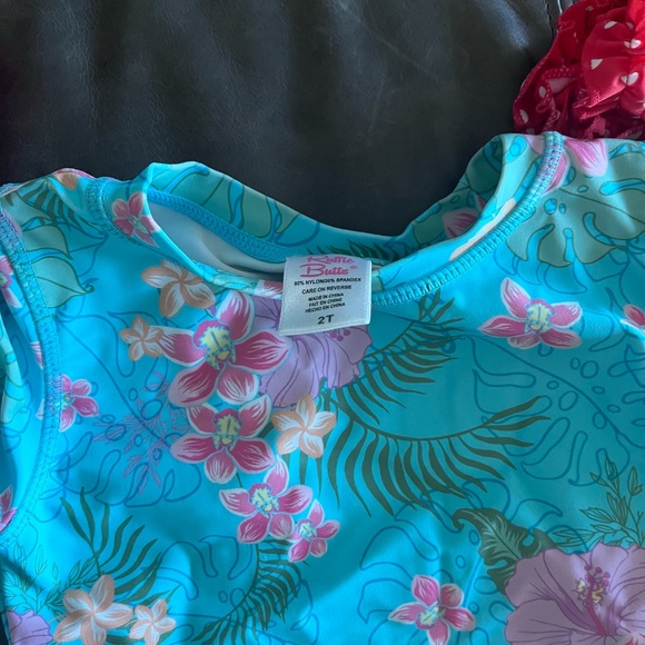 Girls 2T RuffleButts Swim Suits - Picture 2 of 3